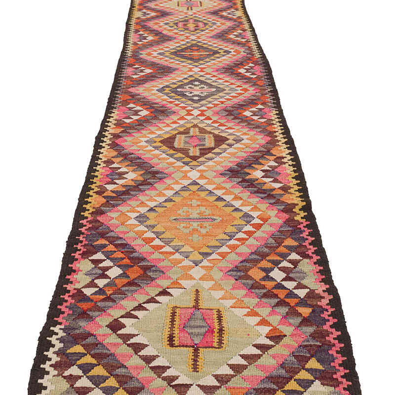 Vintage Tribal Kilim Runner - 2' 7" x 11' 6" (31" x 138") - K0077473