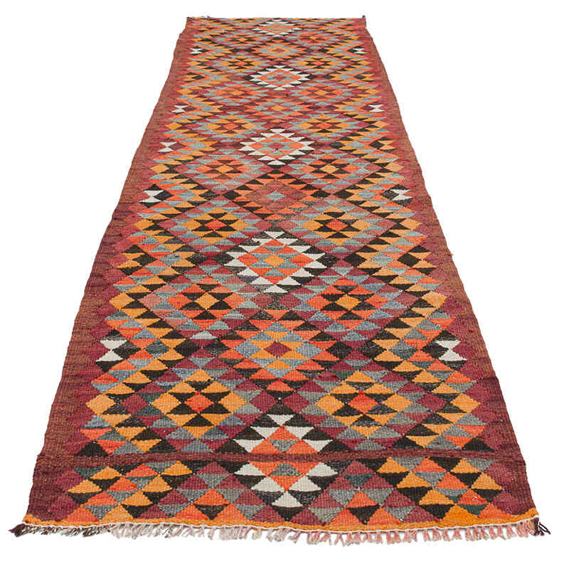 Vintage Anadolu Kilim Yolluk - 88 cm x 304 cm - K0077480