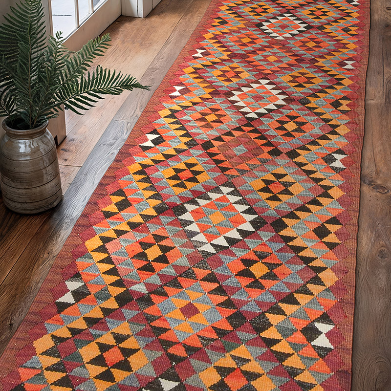 Vintage Anadolu Kilim Yolluk - 88 cm x 304 cm - K0077480