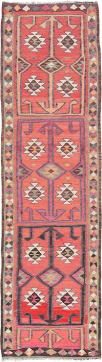 Alfombra Kilim Tribal Vintage - 105 cm x 367 cm