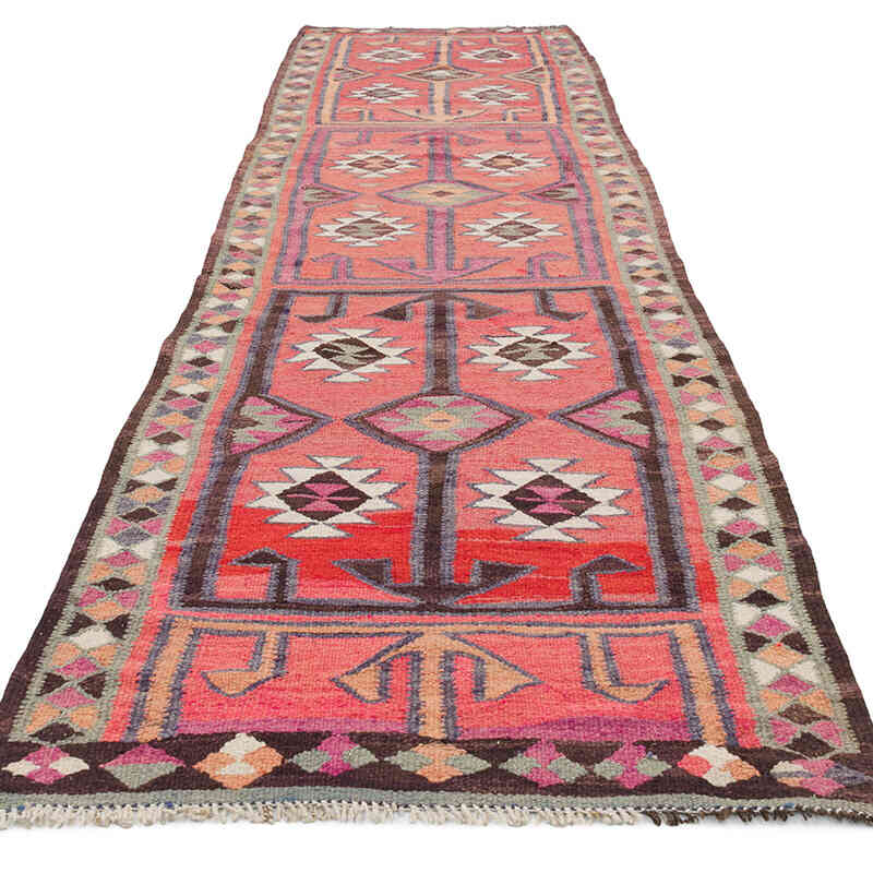 Alfombra Kilim Tribal Vintage - 105 cm x 367 cm - K0077481
