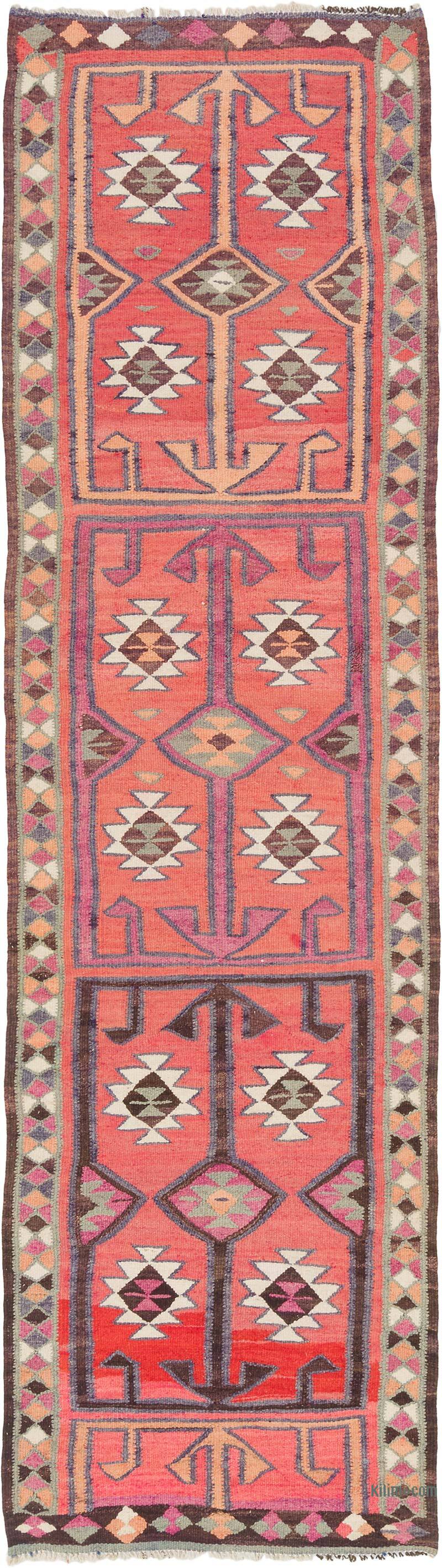 Alfombra Kilim Tribal Vintage - 105 cm x 367 cm - K0077481