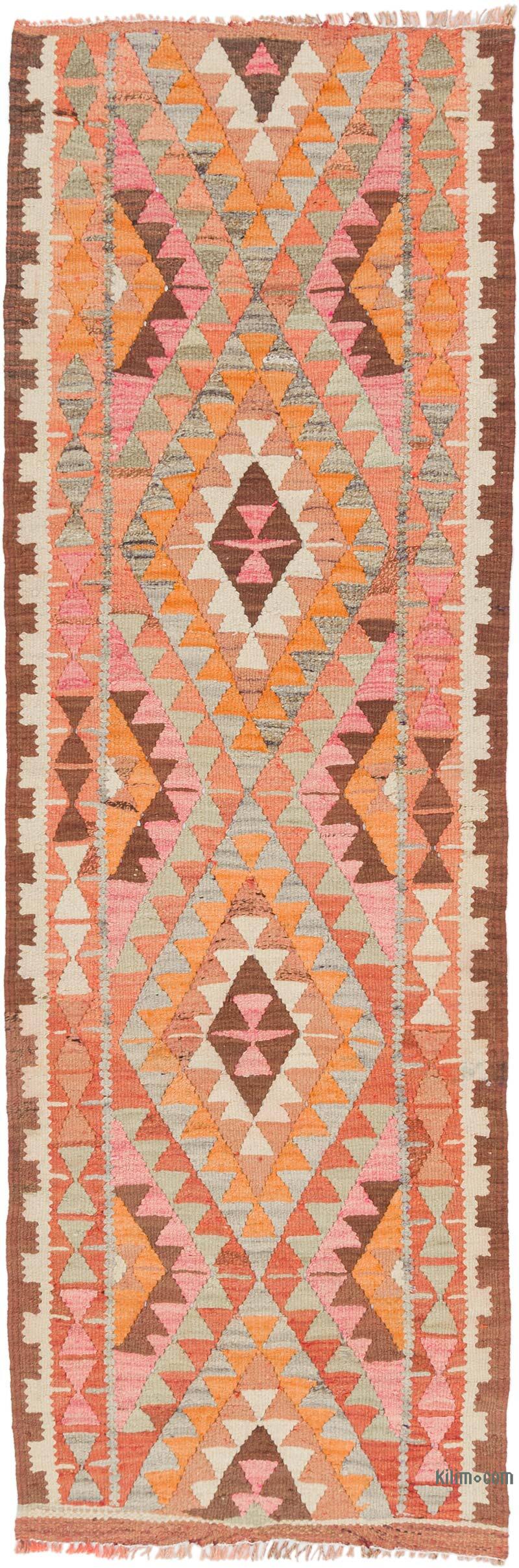 Vintage Tribal Kilim Runner - 2' 10" x 8' 6" (34" x 102") - K0077483