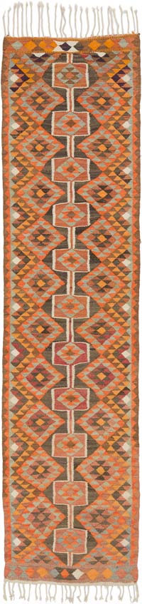 Alfombra Kilim Tribal Vintage - 85 cm x 334 cm