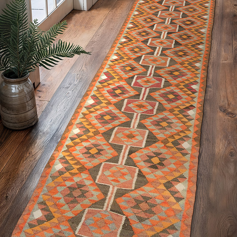 Vintage Anadolu Kilim Yolluk - 85 cm x 334 cm - K0077486