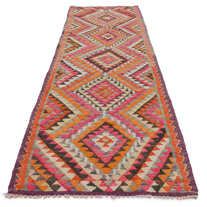 Vintage Tribal Kilim Runner - 2' 10" x 9' 4" (34" x 112") - K0077487