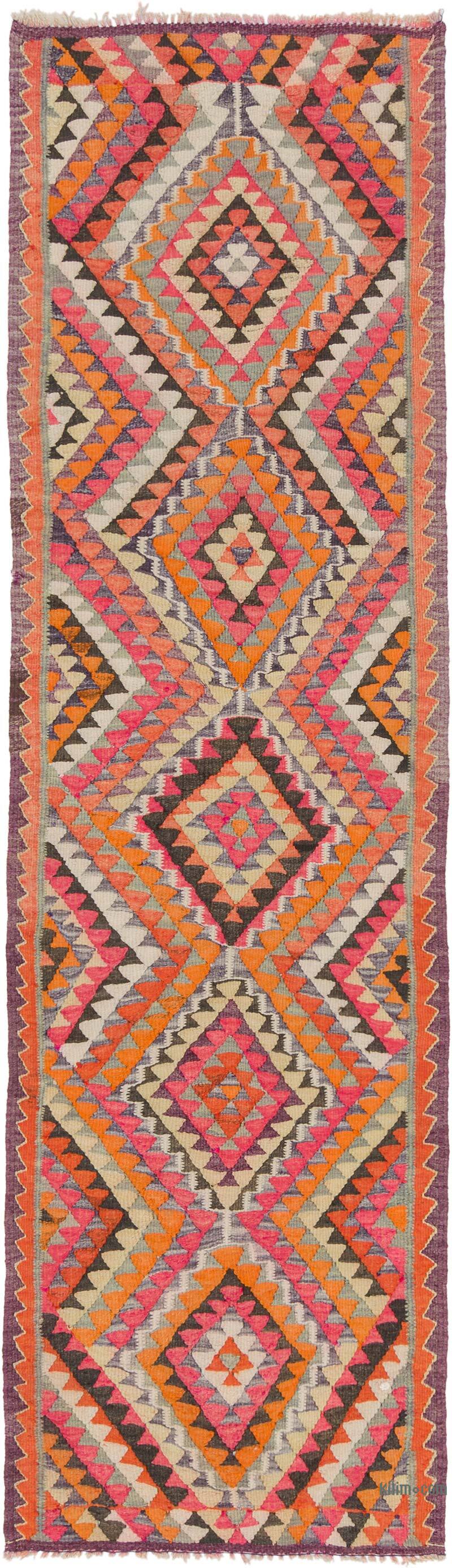 Vintage Tribal Kilim Runner - 2' 10" x 9' 4" (34" x 112") - K0077487