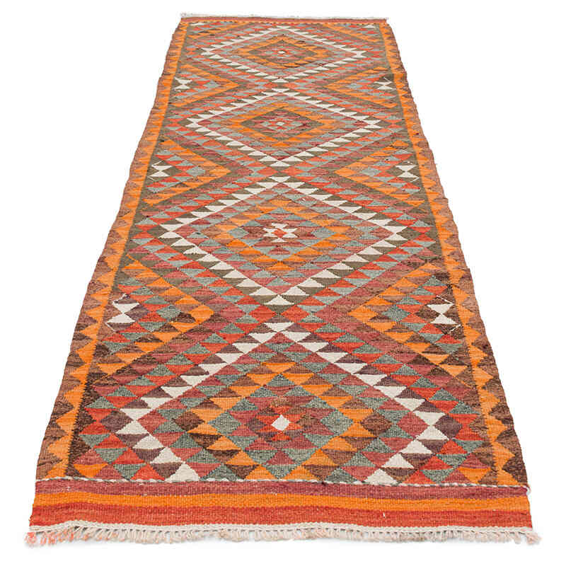 Vintage Anadolu Kilim Yolluk - 90 cm x 303 cm - K0077489