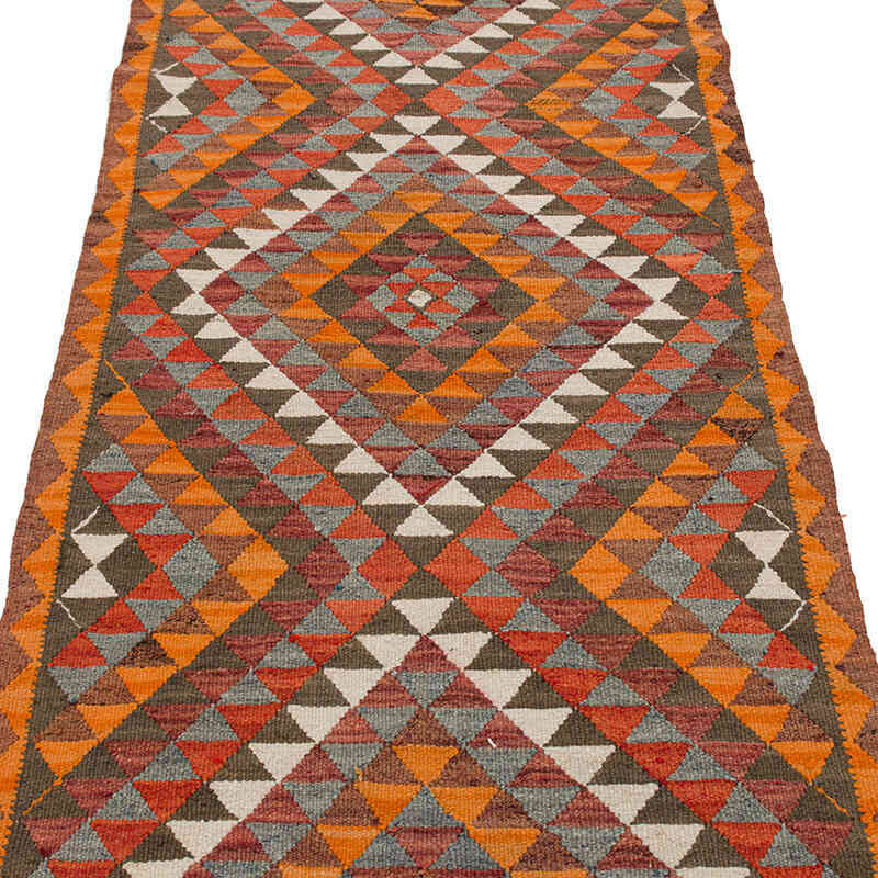 Vintage Anadolu Kilim Yolluk - 90 cm x 303 cm - K0077489