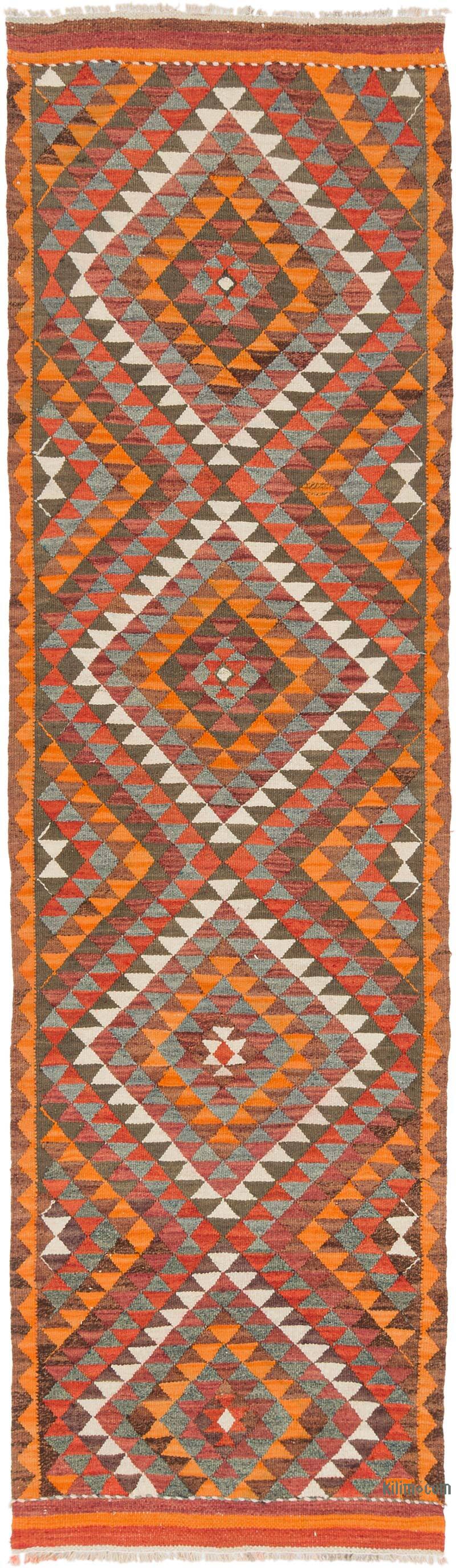 Vintage Anadolu Kilim Yolluk - 90 cm x 303 cm - K0077489
