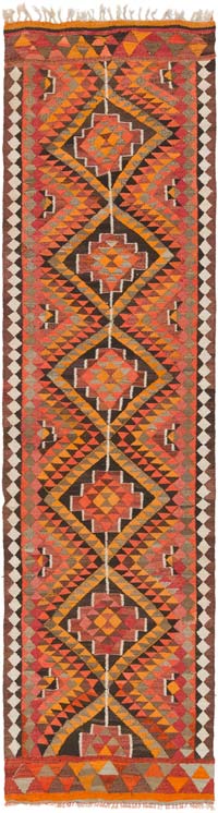Alfombra Kilim Tribal Vintage - 90 cm x 335 cm
