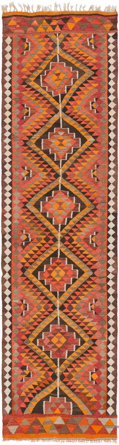Vintage Tribal Kilim Runner - 2' 11" x 11'  (35" x 132")