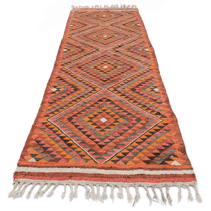 Alfombra Kilim Tribal Vintage - 85 cm x 302 cm - K0077493