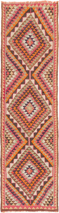 Vintage Anadolu Kilim Yolluk - 90 cm x 326 cm