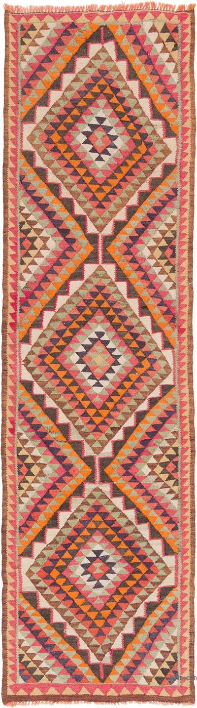Vintage Tribal Kilim Runner - 2' 11" x 10' 8" (35" x 128")