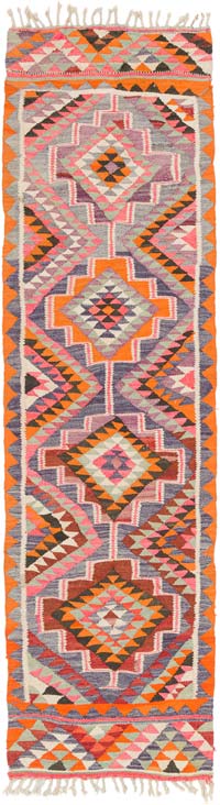 Vintage Anadolu Kilim Yolluk - 98 cm x 341 cm