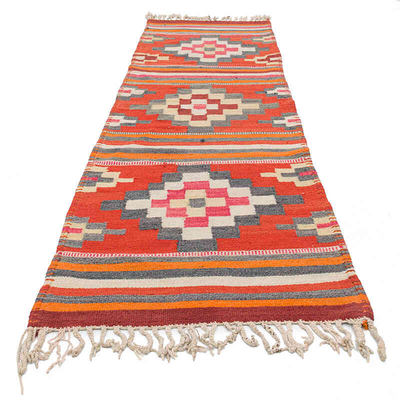 Alfombra Kilim Tribal Vintage - 90 cm x 298 cm - K0077497
