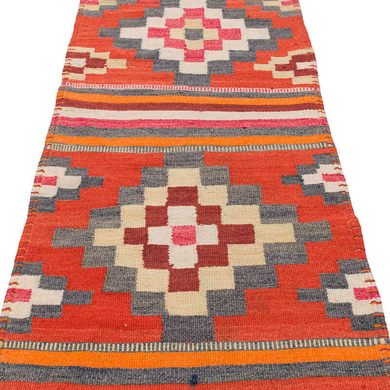 Alfombra Kilim Tribal Vintage - 90 cm x 298 cm - K0077497