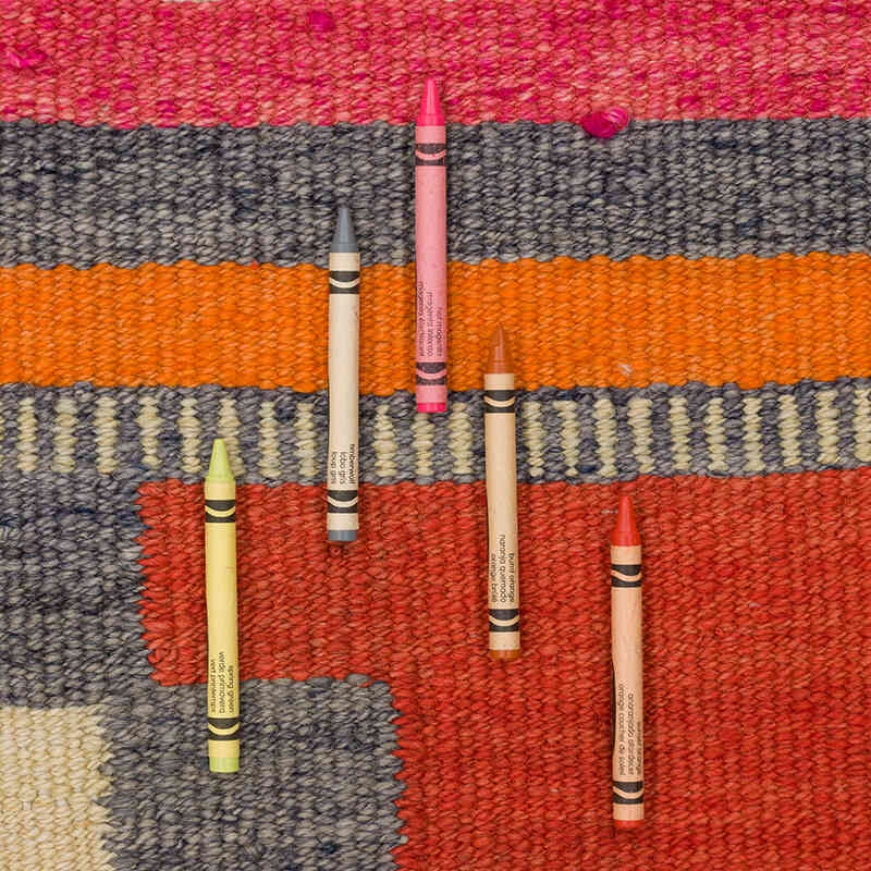 Alfombra Kilim Tribal Vintage - 90 cm x 298 cm - K0077497