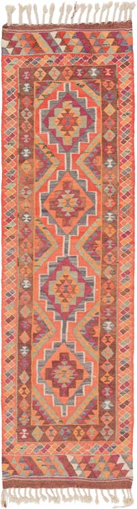Alfombra Kilim Tribal Vintage - 95 cm x 334 cm