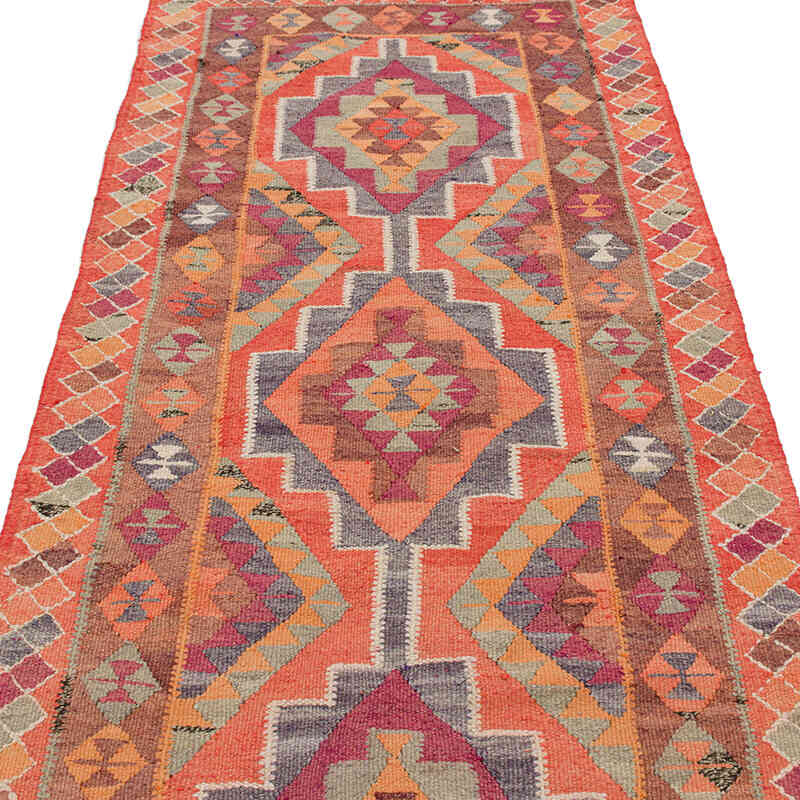 Alfombra Kilim Tribal Vintage - 95 cm x 334 cm - K0077498