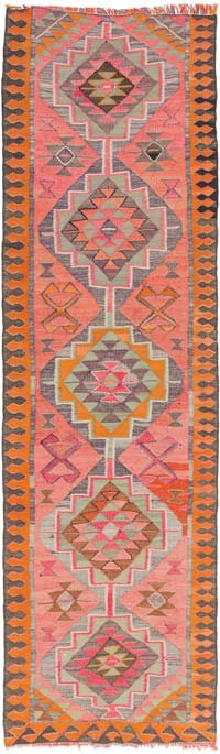 Vintage Anadolu Kilim Yolluk - 97 cm x 330 cm