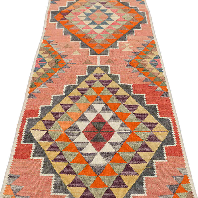 Alfombra Kilim Tribal Vintage - 87 cm x 360 cm - K0077504