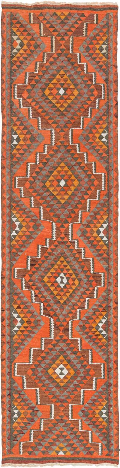 Alfombra Kilim Tribal Vintage - 88 cm x 341 cm