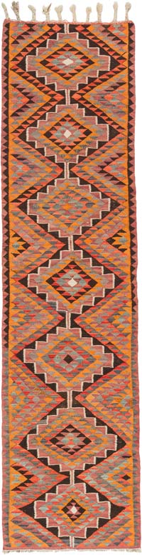 Alfombra Kilim Tribal Vintage - 83 cm x 311 cm