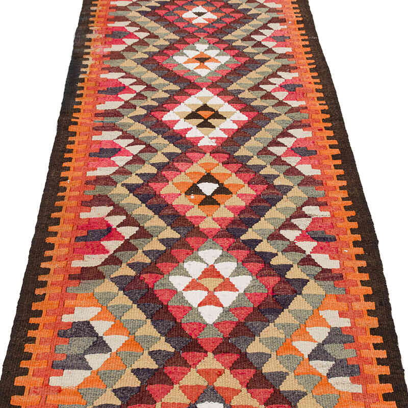 Vintage Tribal Kilim Runner - 2' 8" x 10' 11" (32" x 131") - K0077512