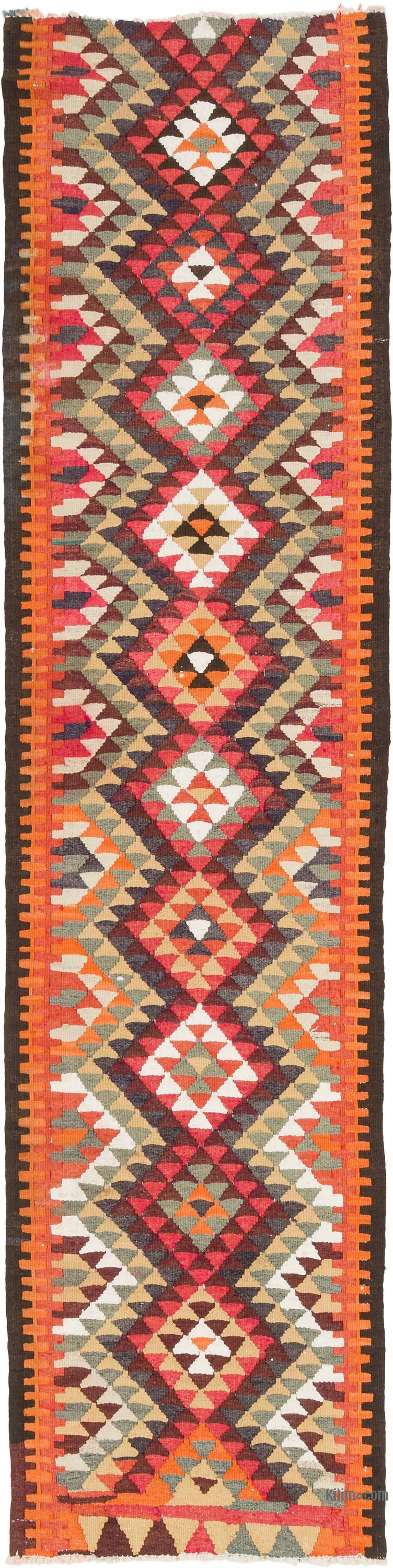 Vintage Tribal Kilim Runner - 2' 8" x 10' 11" (32" x 131") - K0077512