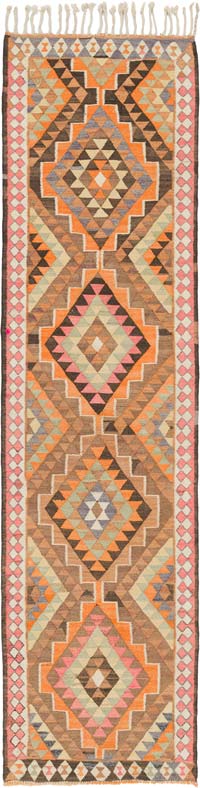Alfombra Kilim Tribal Vintage - 95 cm x 365 cm