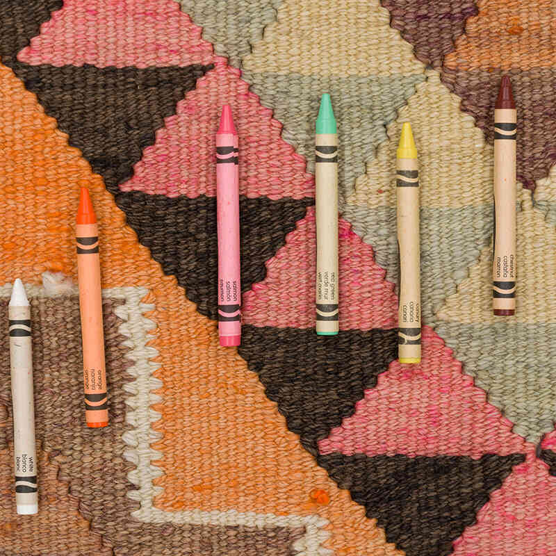 Alfombra Kilim Tribal Vintage - 95 cm x 365 cm - K0077513