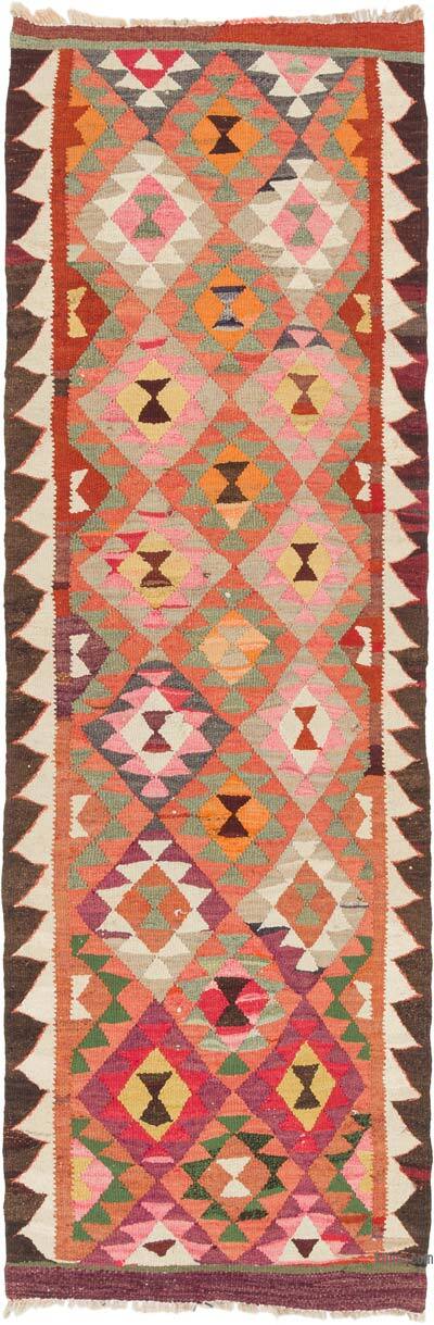 Alfombra Kilim Tribal Vintage - 87 cm x 268 cm