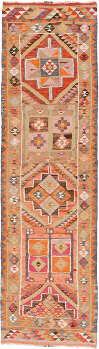 Vintage Anadolu Kilim Yolluk - 97 cm x 334 cm