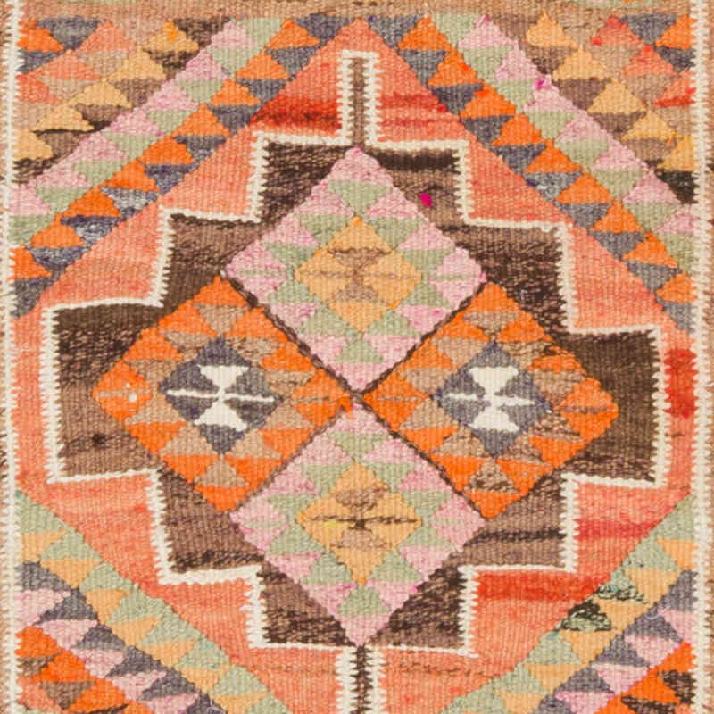 Vintage Tribal Kilim Runner - 3' 2" x 10' 11" (38" x 131") - K0077516