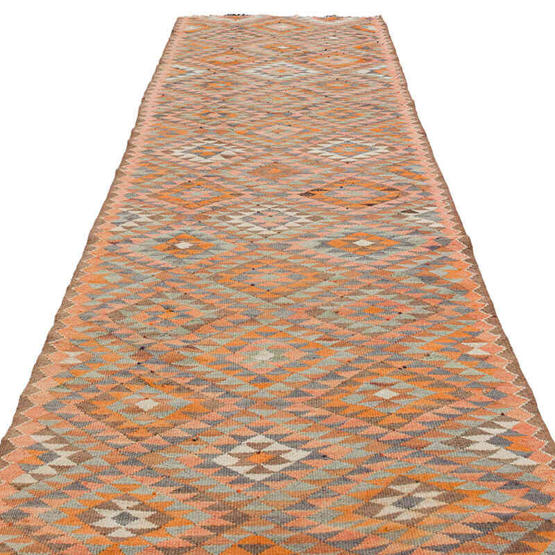 Vintage Tribal Kilim Runner - 3' 4" x 11' 2" (40" x 134") - K0077517