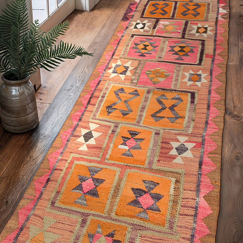 Vintage Anadolu Kilim Yolluk - 91 cm x 315 cm - K0077519