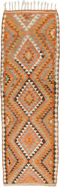 Alfombra Kilim Tribal Vintage - 96 cm x 286 cm