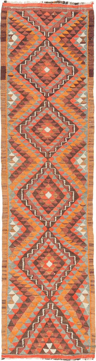 Alfombra Kilim Tribal Vintage - 84 cm x 310 cm