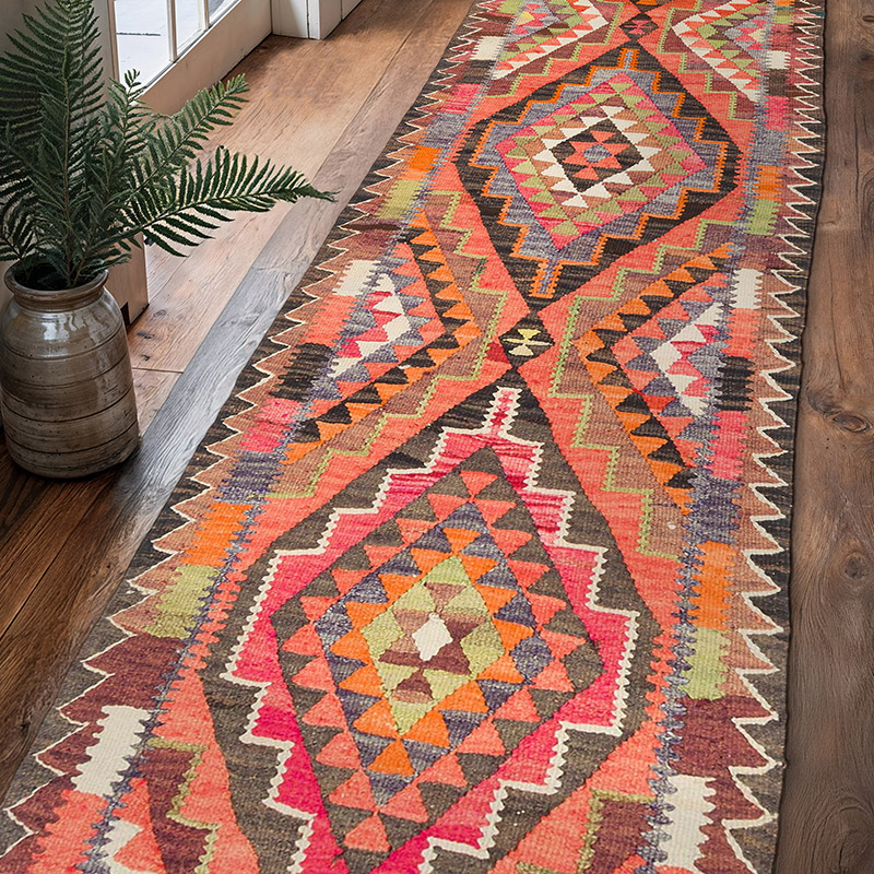 Vintage Anadolu Kilim Yolluk - 86 cm x 300 cm - K0077528