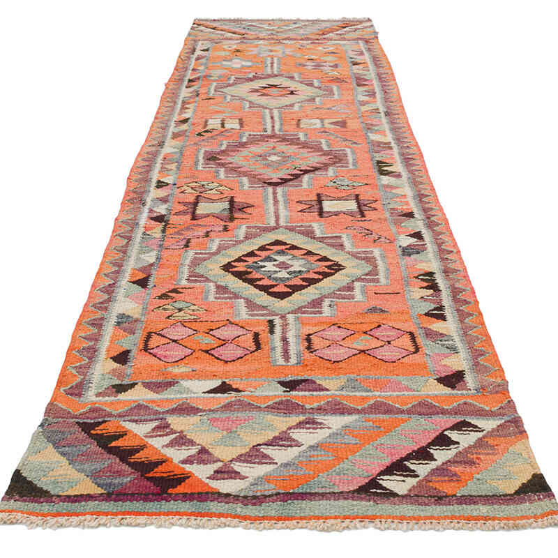 Vintage Tribal Kilim Runner - 3'  x 9' 8" (36" x 116") - K0077531