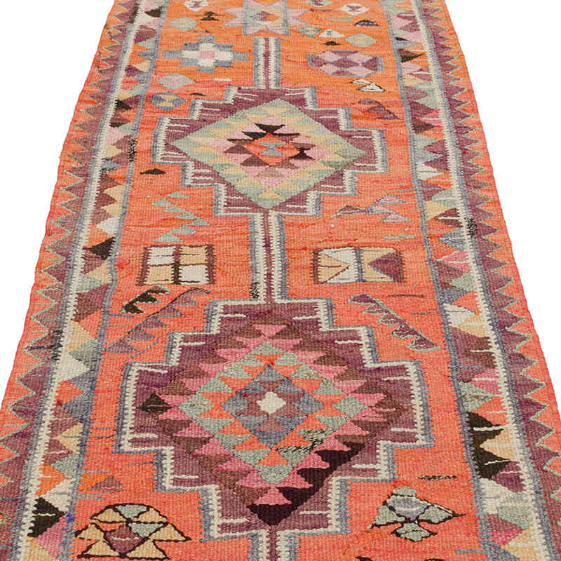 Vintage Tribal Kilim Runner - 3'  x 9' 8" (36" x 116") - K0077531