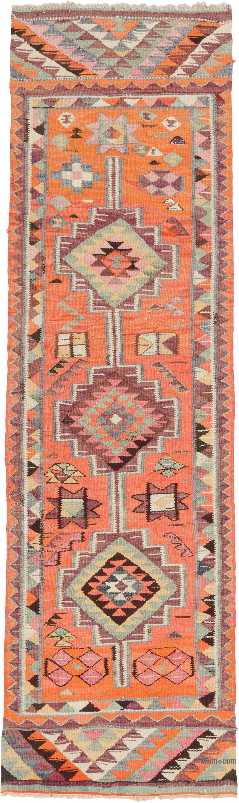 Vintage Tribal Kilim Runner - 3'  x 9' 8" (36" x 116") - K0077531