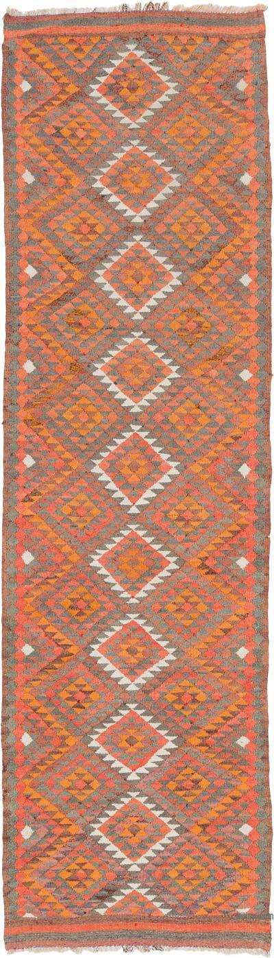 Vintage Tribal Kilim Runner - 3' 1" x 10' 10" (37" x 130")