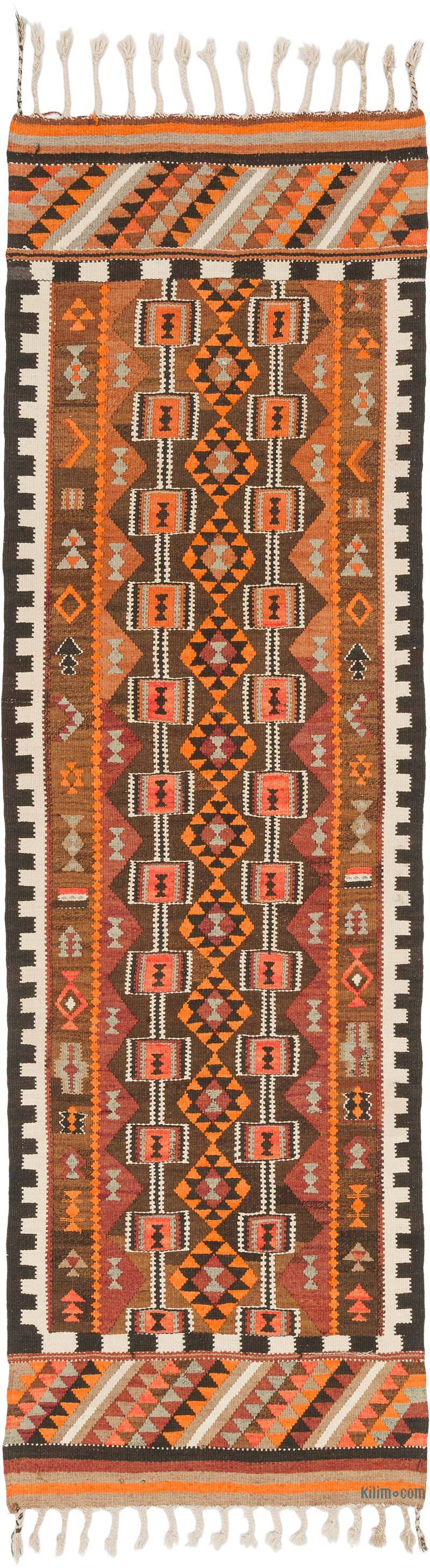 Alfombra Kilim Tribal Vintage - 92 cm x 298 cm - K0077538