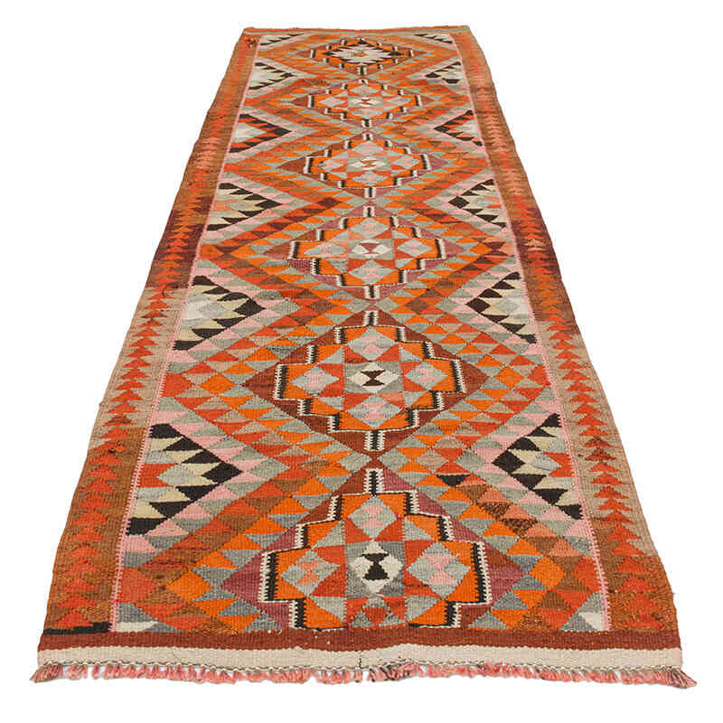 Vintage Anadolu Kilim Yolluk - 90 cm x 310 cm - K0077541