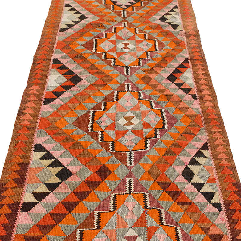 Vintage Anadolu Kilim Yolluk - 90 cm x 310 cm - K0077541