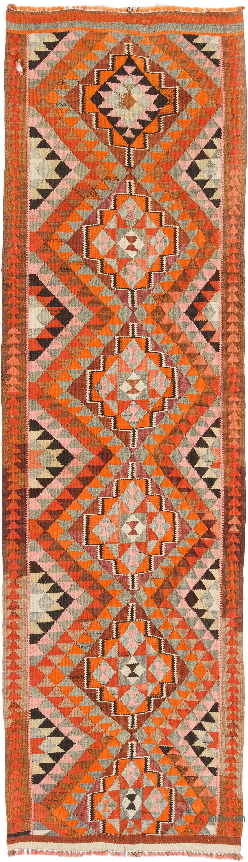 Vintage Anadolu Kilim Yolluk - 90 cm x 310 cm - K0077541