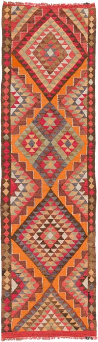 Alfombra Kilim Tribal Vintage - 90 cm x 320 cm
